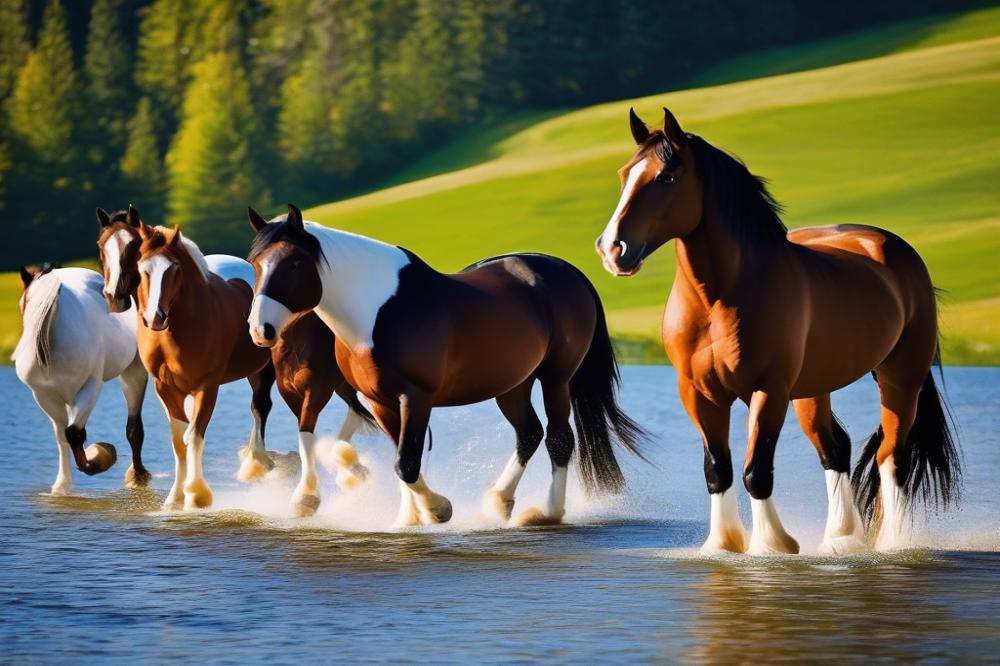 clydesdale-horse-working-with-other-animals