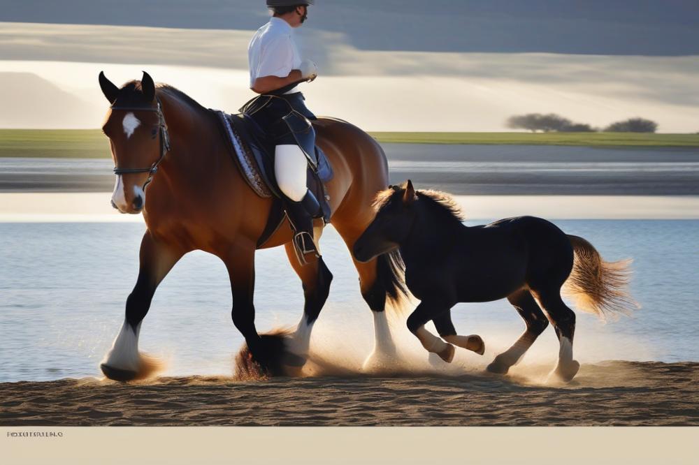 clydesdale-horse-working-with-other-animals